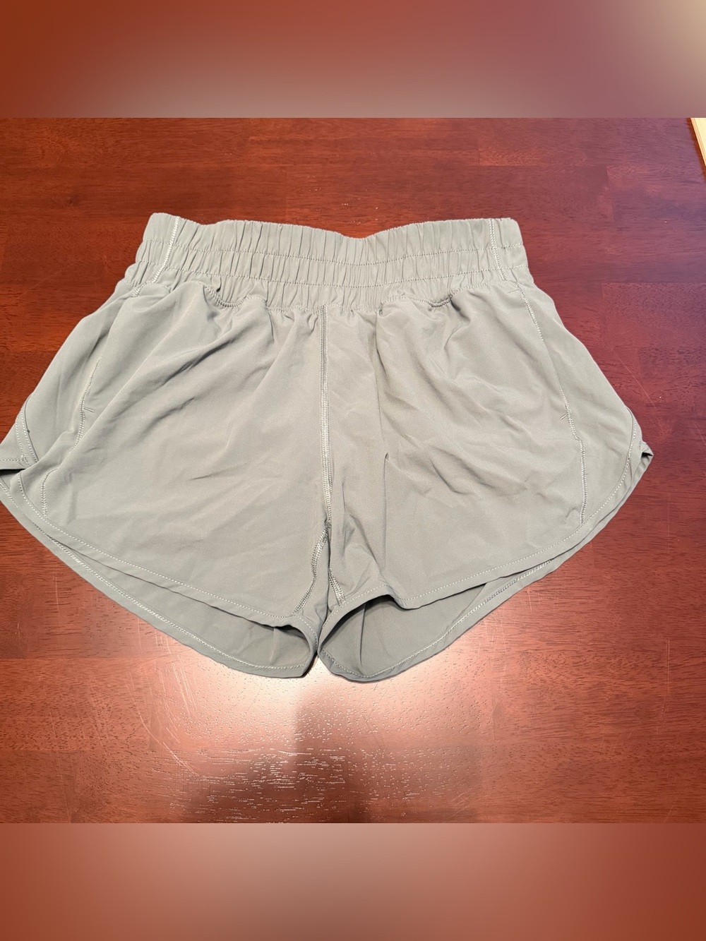 Light olive Women's Athletic Running Shorts with Elastic Waist